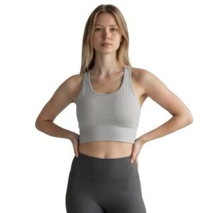 Aritzia TNA Racerback Bra Top Gray S Athleisure Tank Activewear Ships Fast